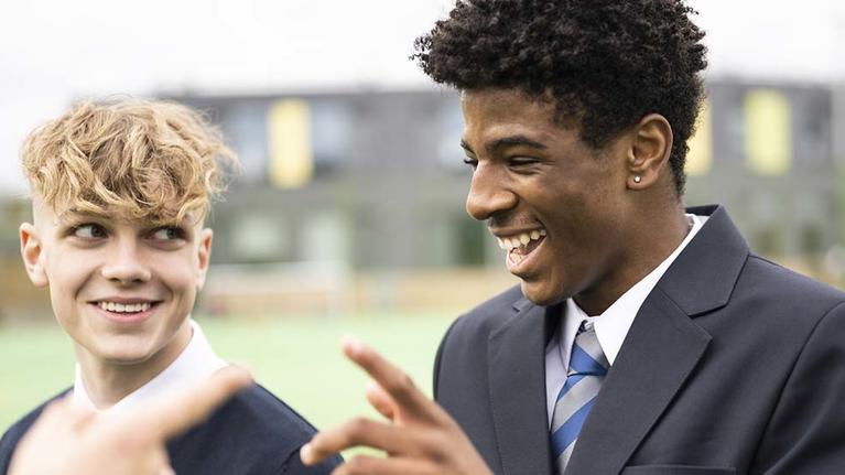 UK school students at a school.