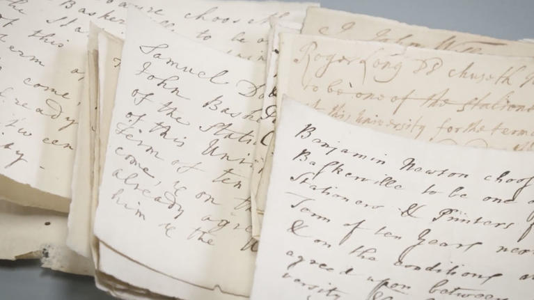 Collection of handwritten correspondence from the Cambridge University Press archive.