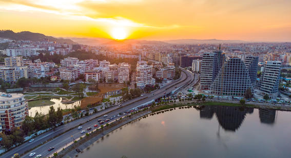 Scenic view of Tirana