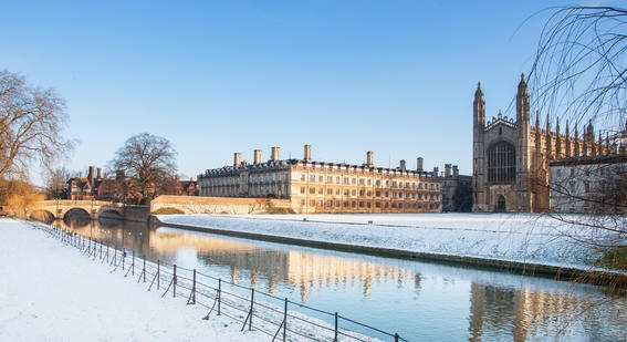 King's College Cambridge in the snow