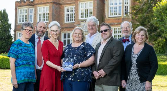 Editors  of 'Presenting the first test-tube baby' standing with the world's first and second IVF babies and the world's second IVF mother at the book's launch