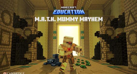 Minecraft Mummy in an Egyptian temple.